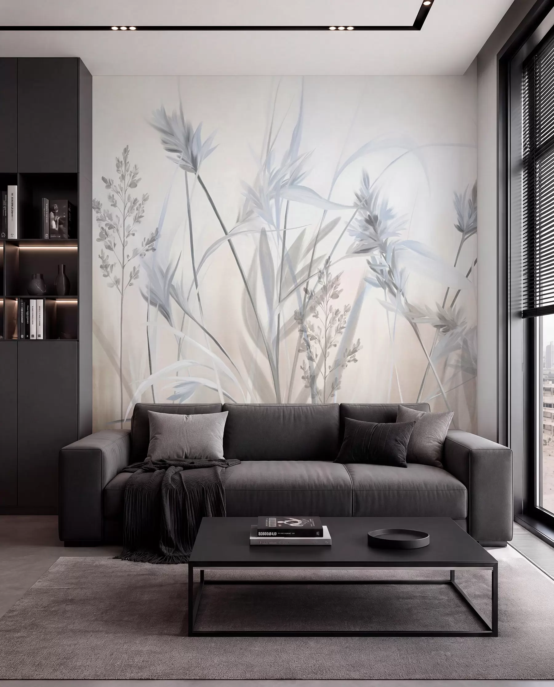 murales de pared Pradera plateada w09652v1