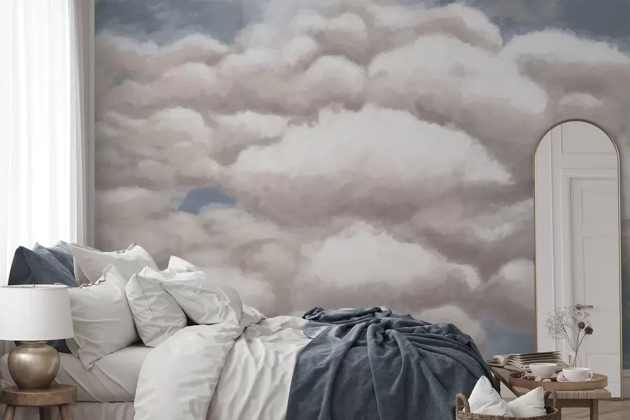 murales de pared Nubes suaves en un cielo azul w05143