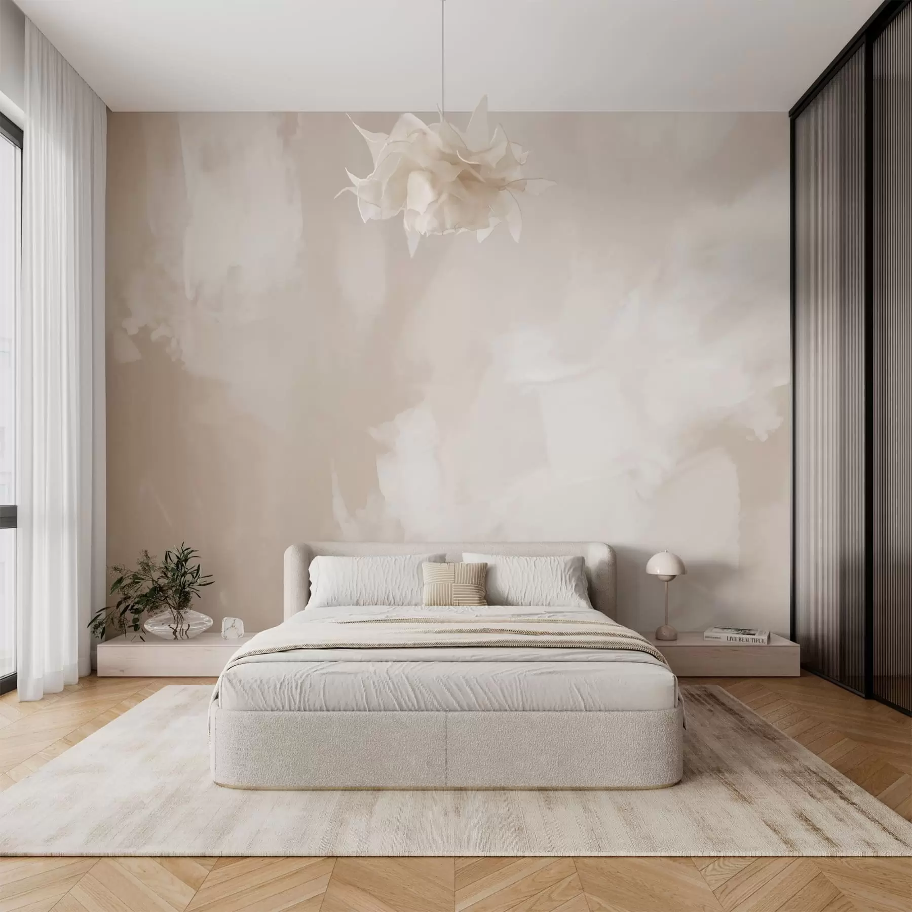 murales de pared Veladuras de yeso claro w05031