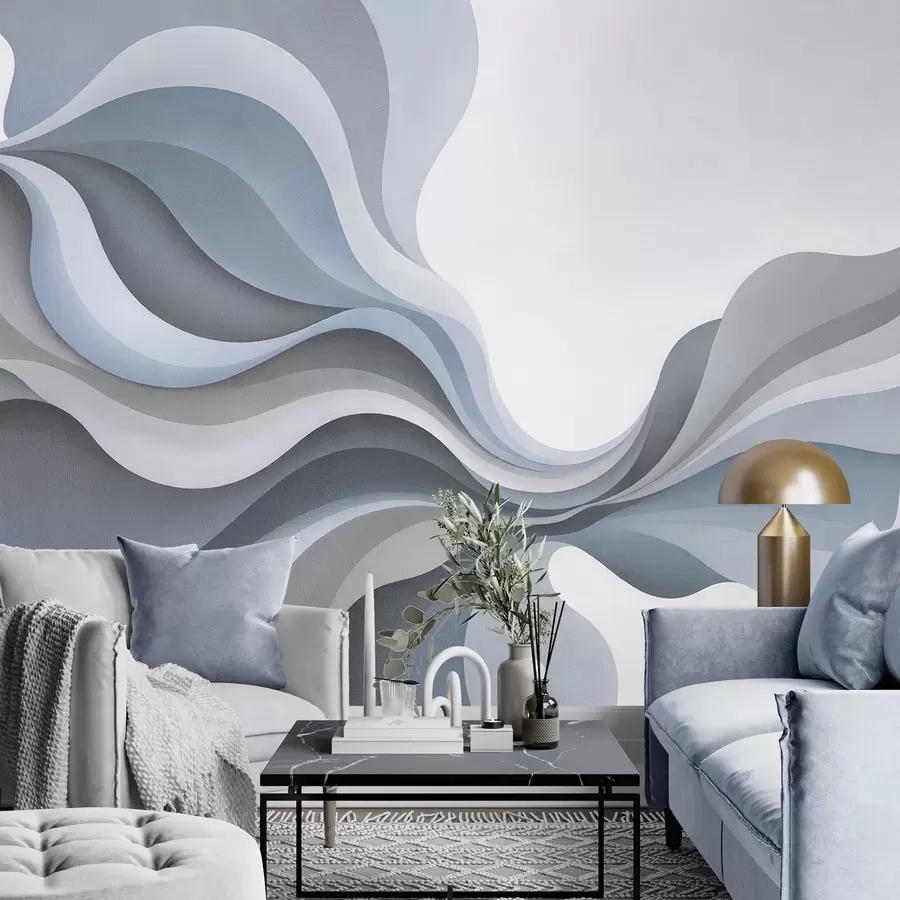 murales de pared Ondas suaves y elegantes w05245v2