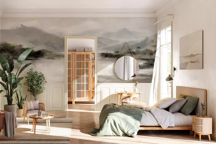 murales de pared Montañas pintadas w05248