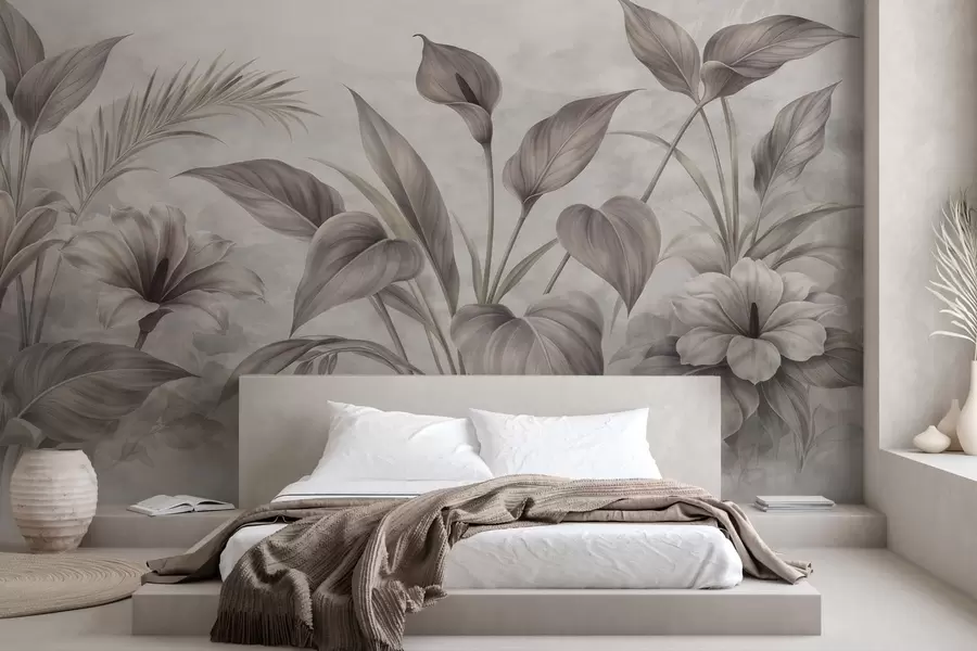 murales de pared Flores y hojas w05287