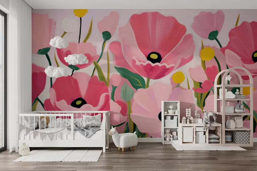 murales de pared Amapolas suculentas w05316