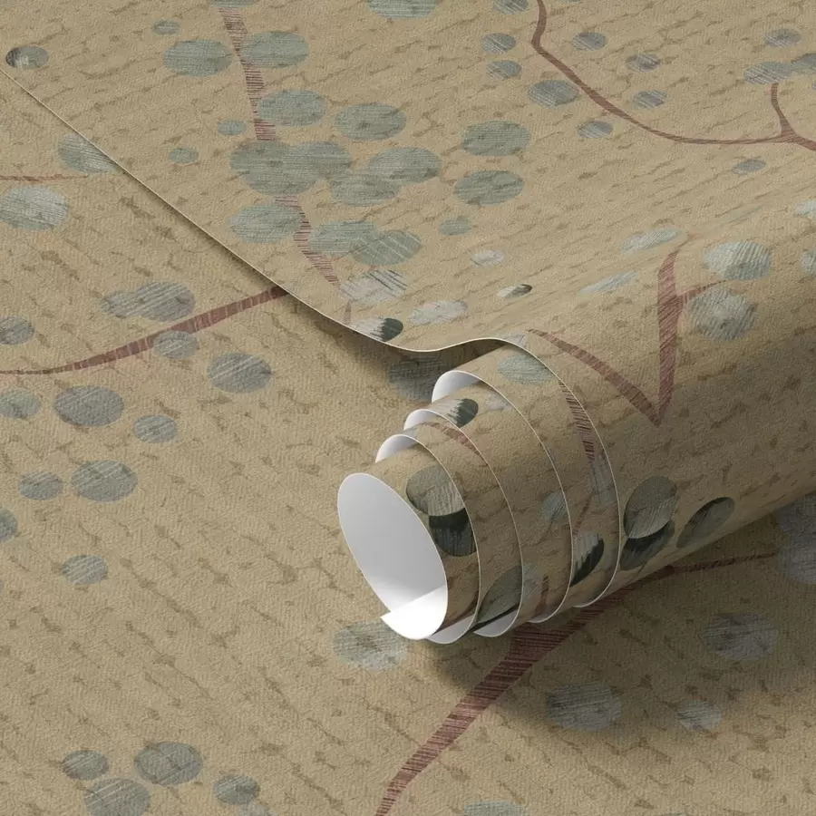 murales de pared Patrón botánico abstracto con círculos a01126