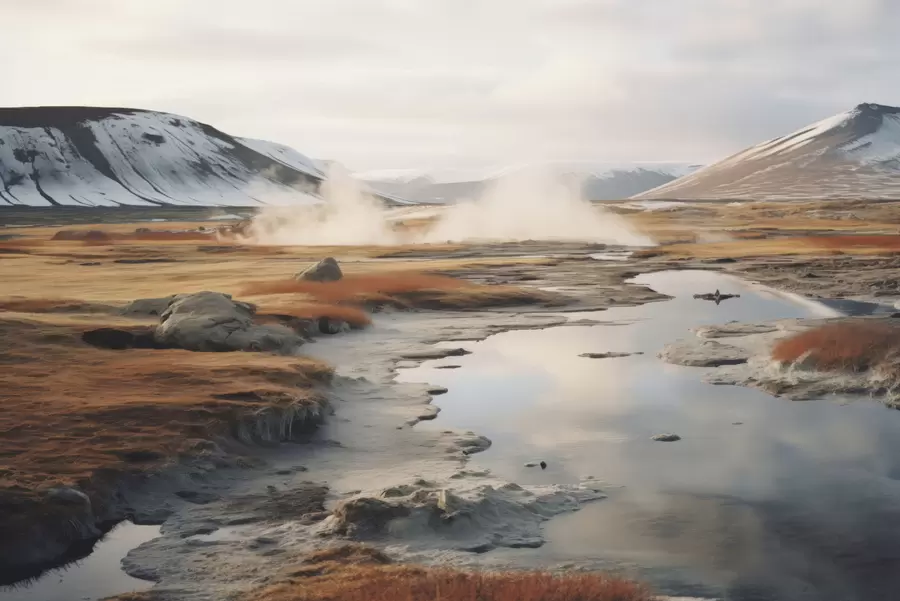 murales de pared Valle fluvial w05365