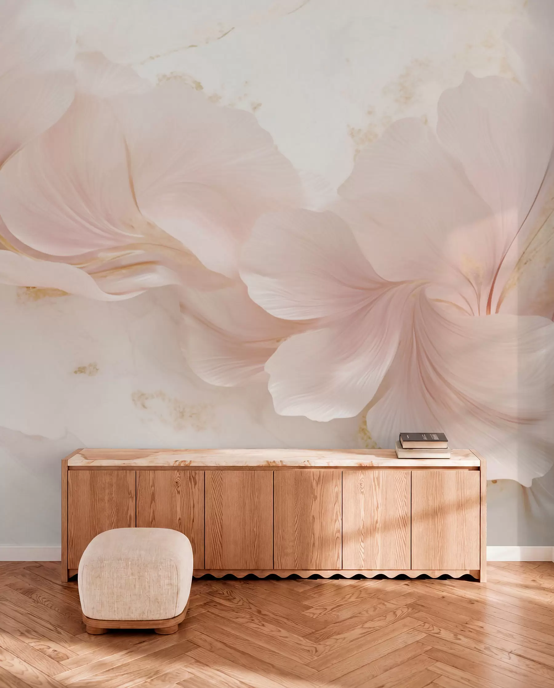 murales de pared Pétalos en rosa w05357