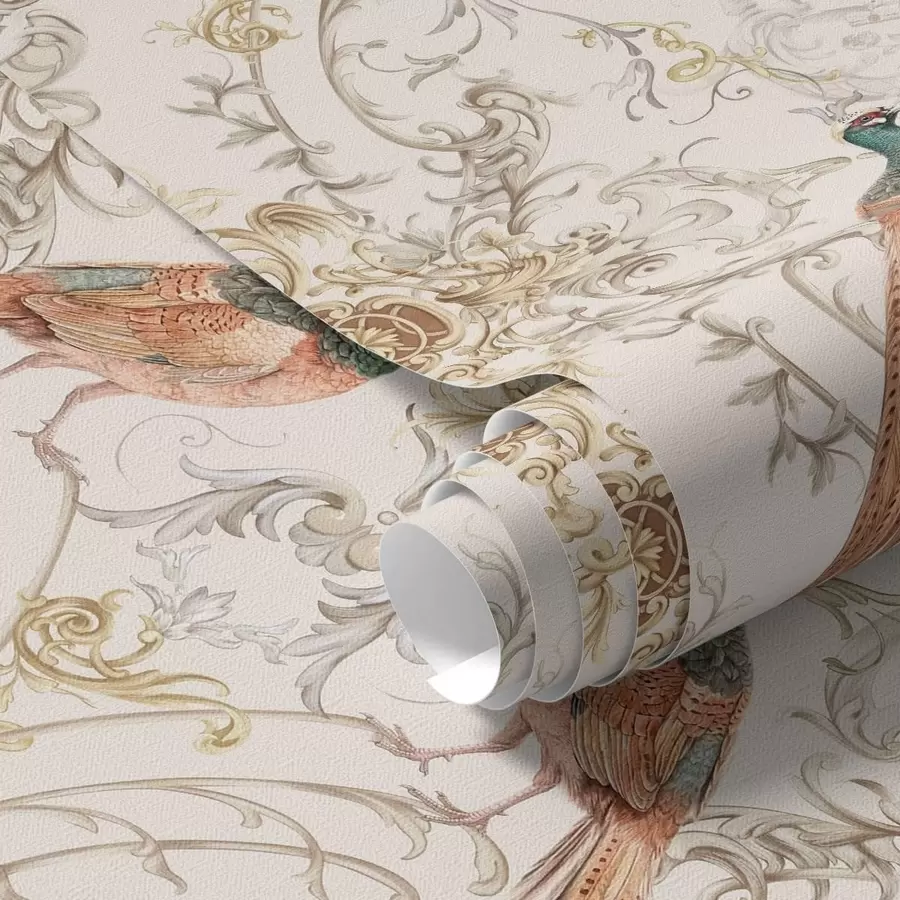 murales de pared Diseño ornamental con pájaros y motivos a01156