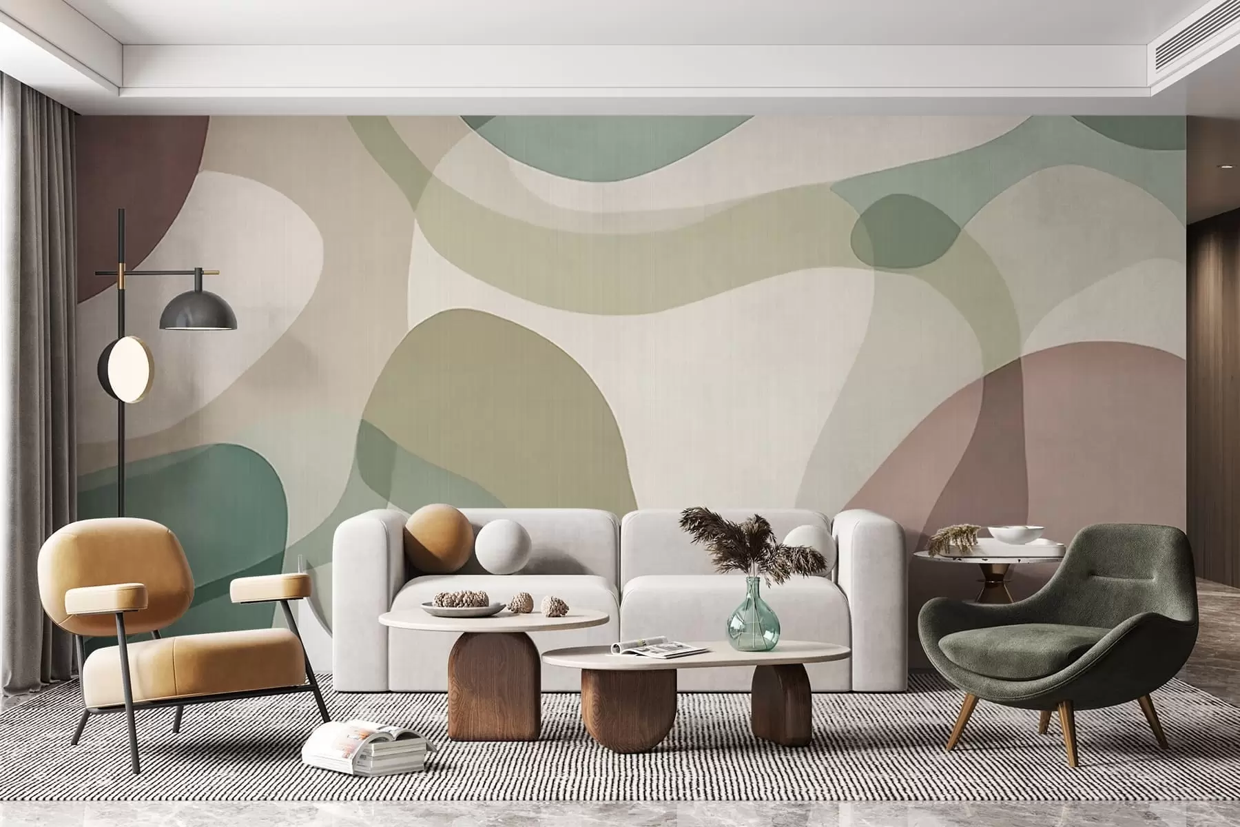 murales de pared Líneas suaves w05479v1