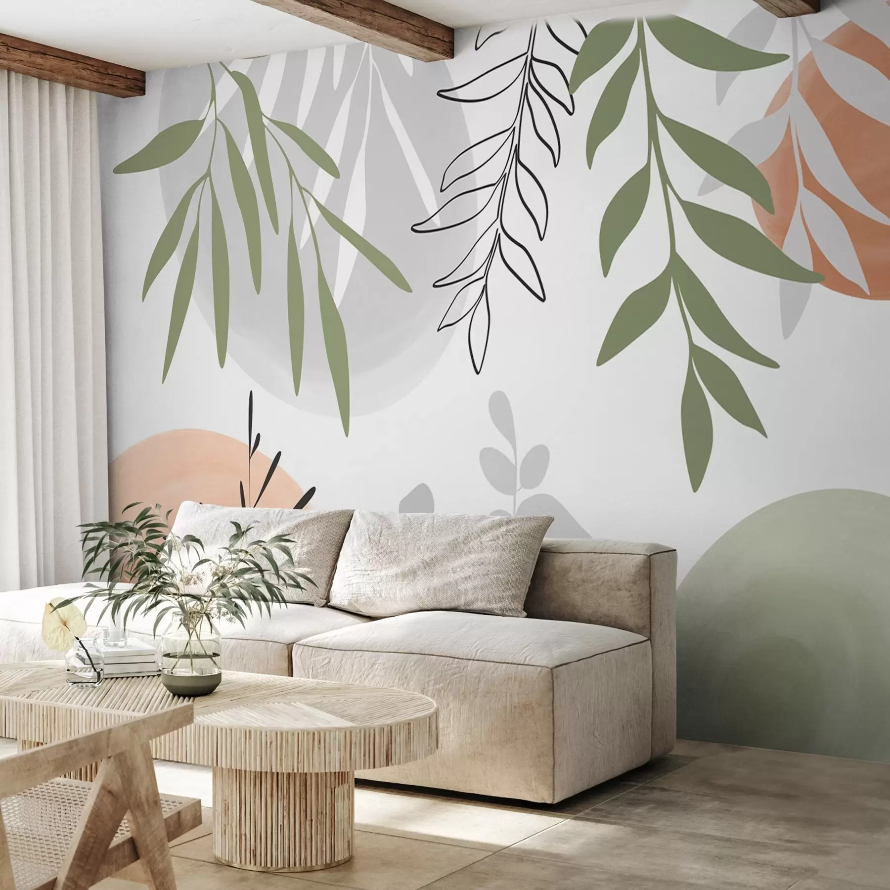 murales de pared Vegetación abstracta w05506
