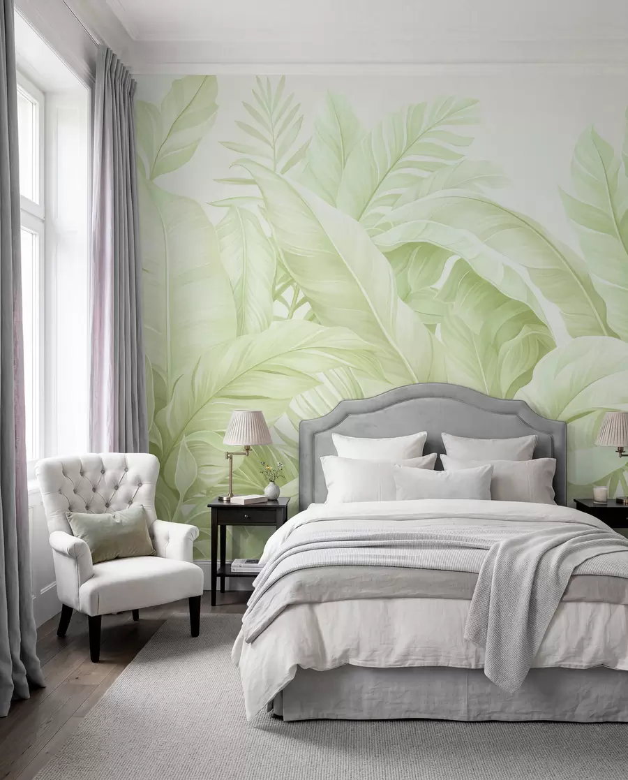 murales de pared Hojas tropicales vintage w05518v1