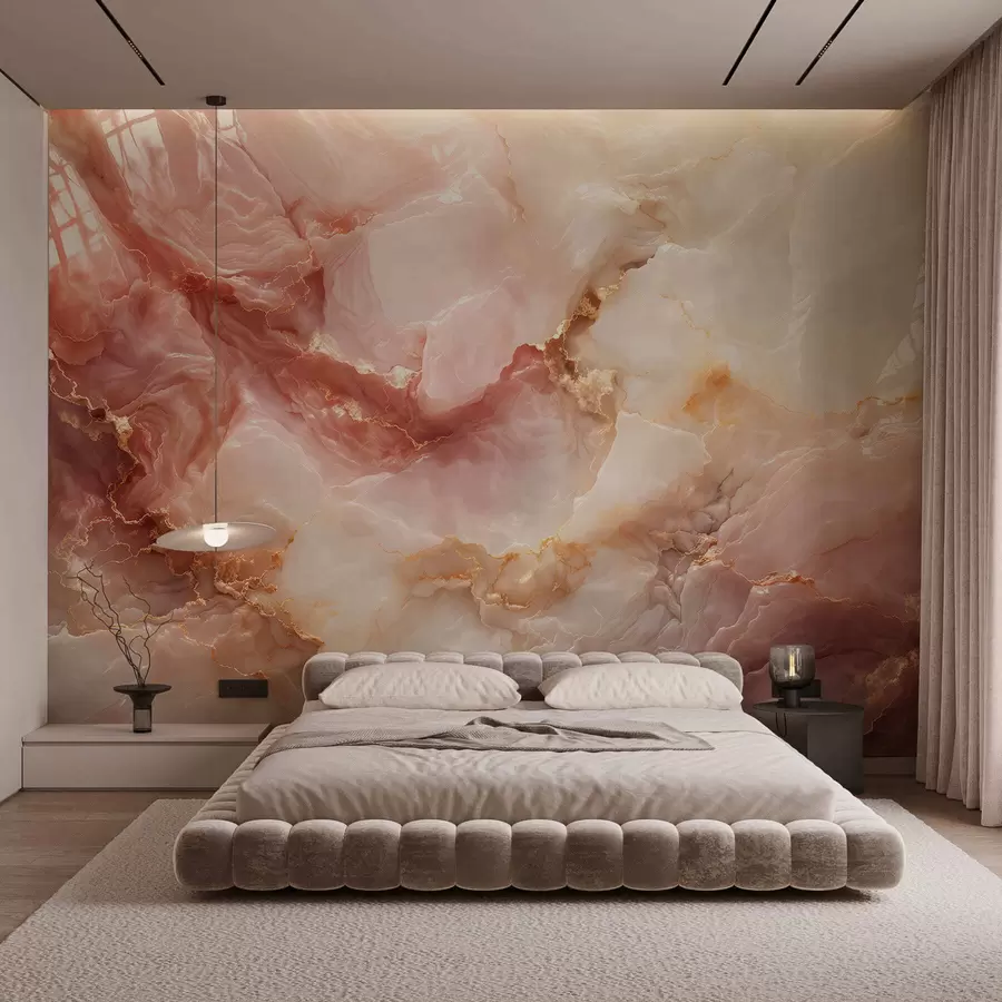 murales de pared Imitación de mármol rosa w05519