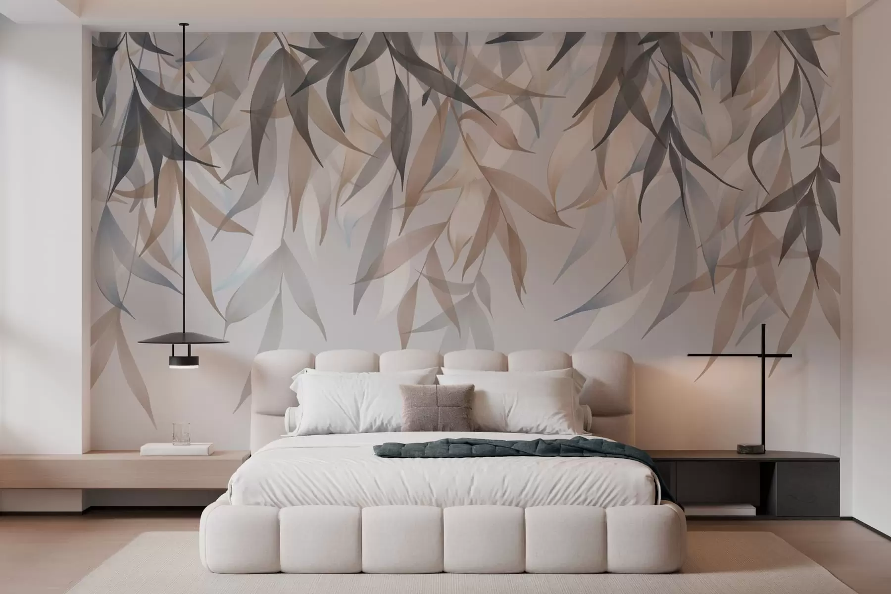 murales de pared Hojas largas que cuelgan w05523
