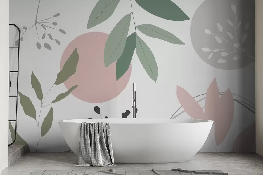 murales de pared Abstracción con plantas w05552