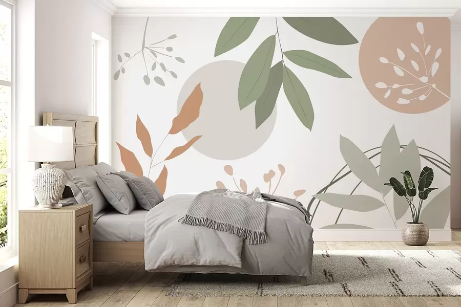 murales de pared Abstracción con plantas w05552v2