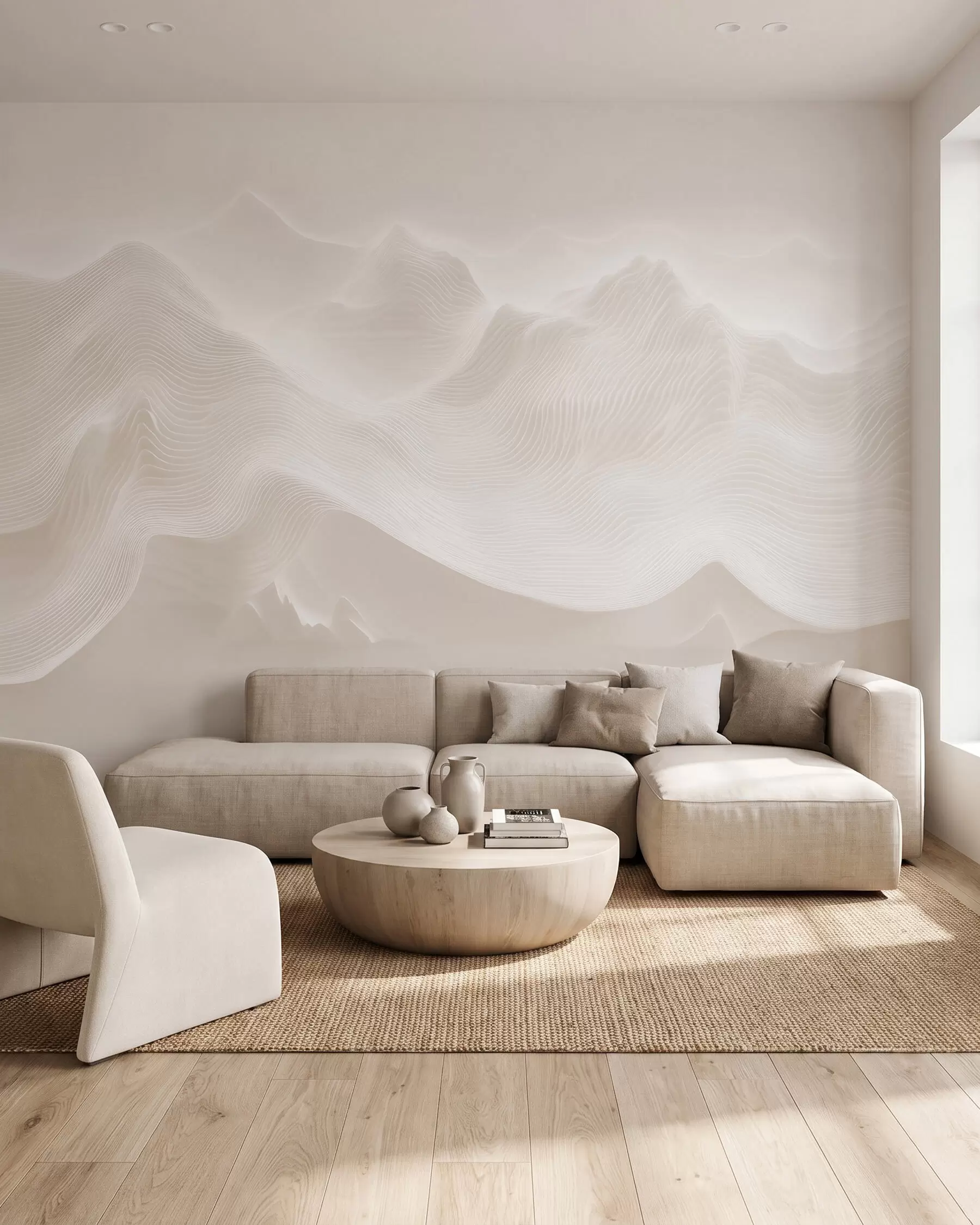 murales de pared Escultura de nubes w09713