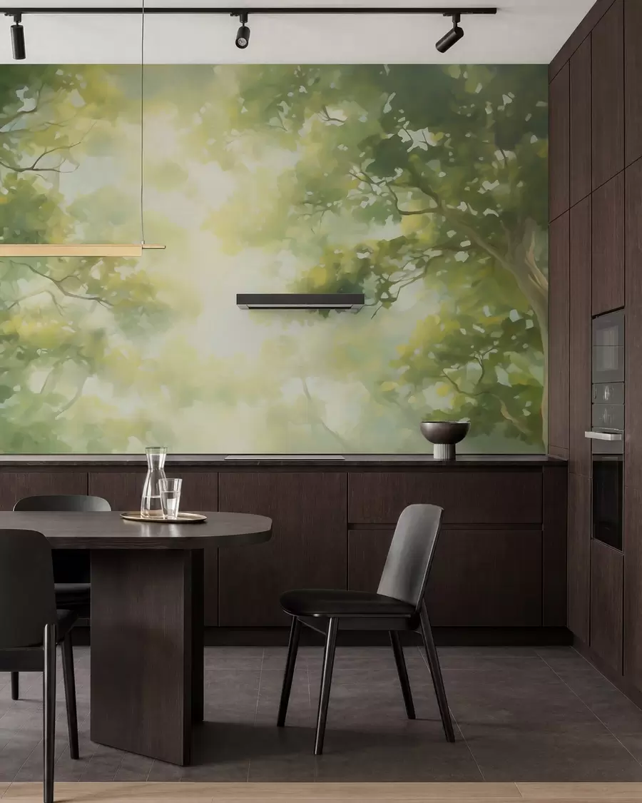 murales de pared Pintura abstracta que imita las ramas de un árbol w05588