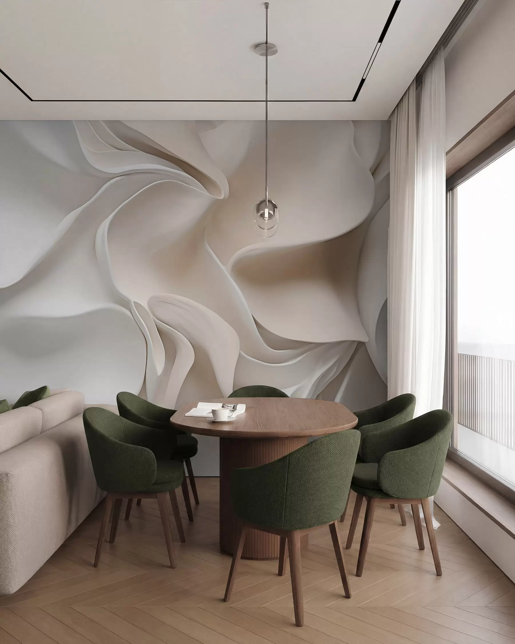 murales de pared Olas sedosas w05473