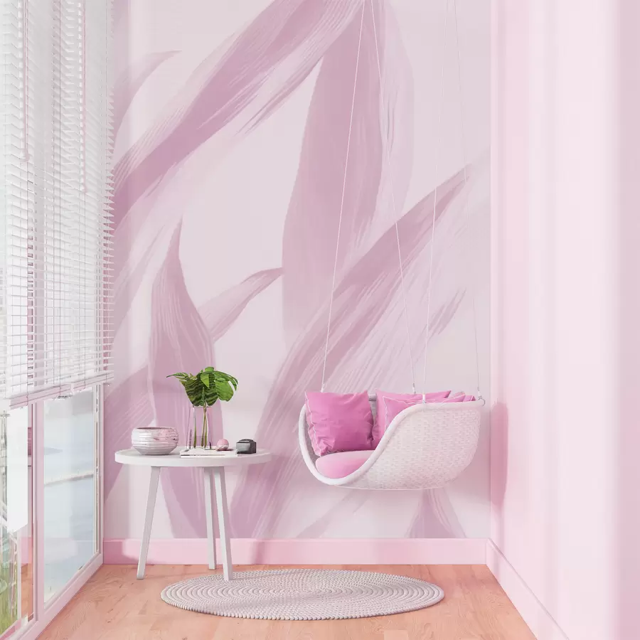 murales de pared Hojas puntiagudas w05680v3