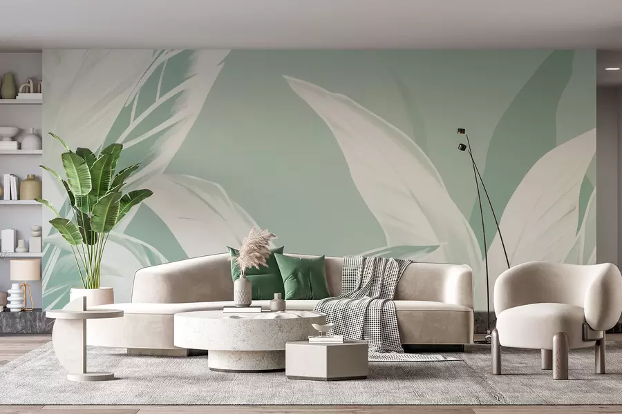 murales de pared Hojas largas de plátano w05681