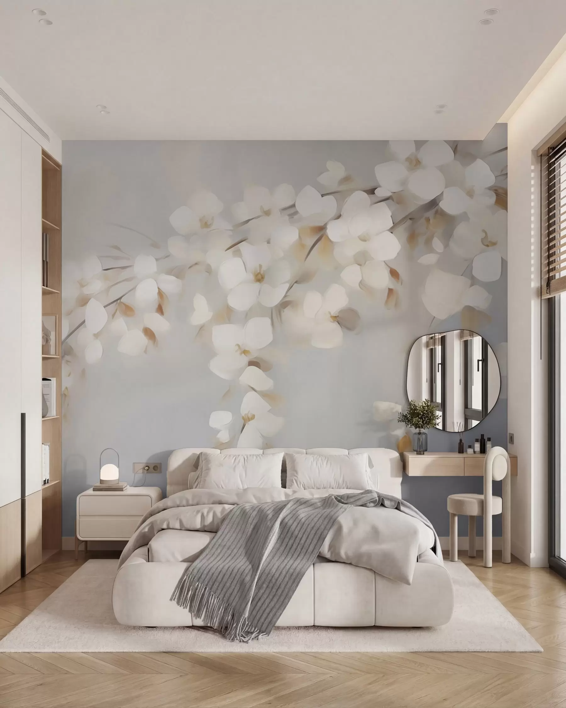 murales de pared Rama abstracta con flores, imitación de un cuadro w05665