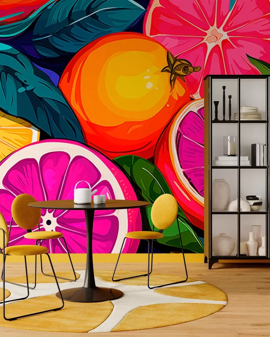 murales de pared Fruta, naranjas, limones w05761