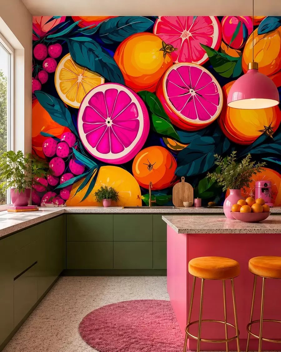 murales de pared Fruta, naranjas, limones w05761