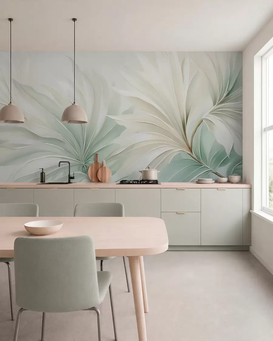 murales de pared Hojas tropicales puntiagudas w05792