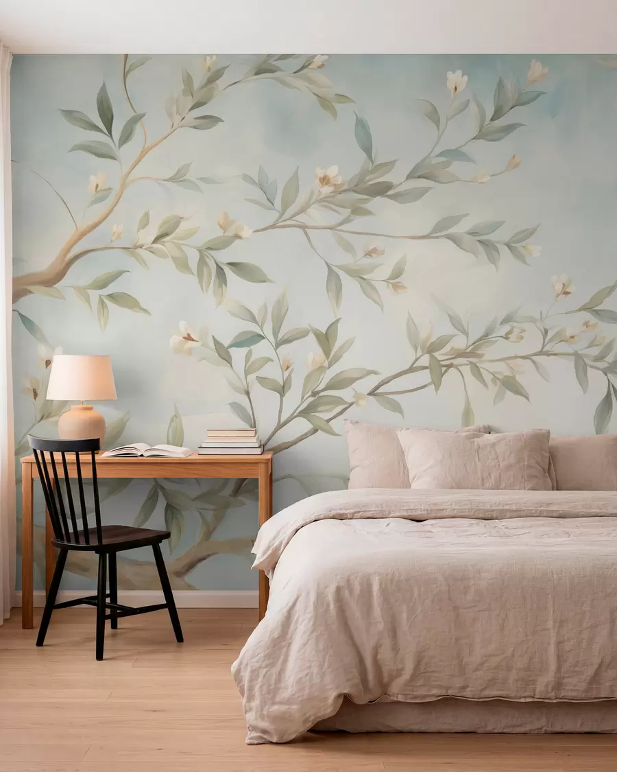 murales de pared Una rama con flores w05677