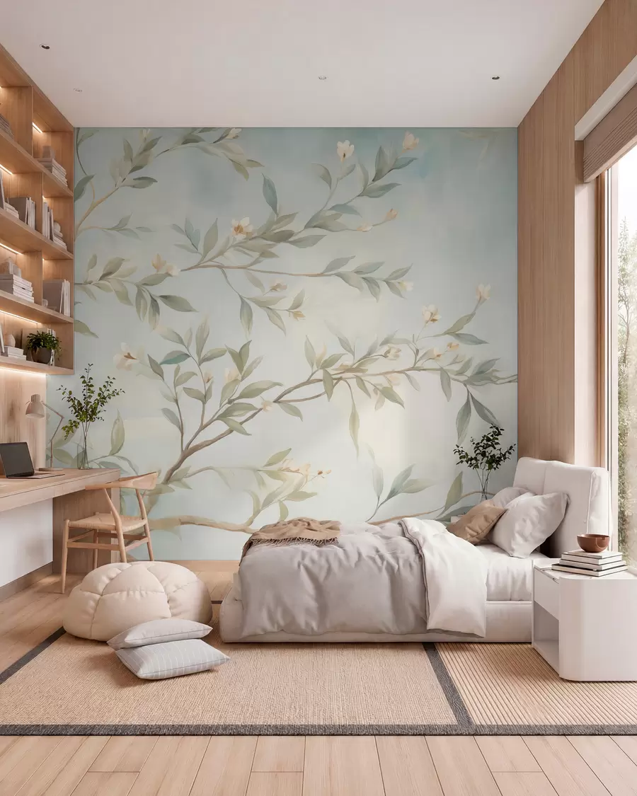 murales de pared Una rama con flores w05677