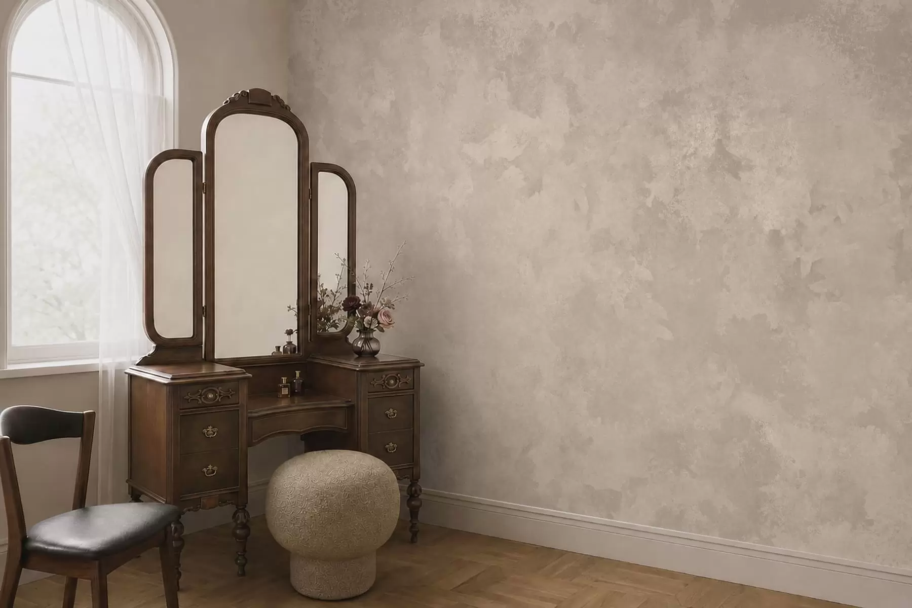 murales de pared Textura en un tono beige almendra cálido con suaves transiciones tonales naturales w05814