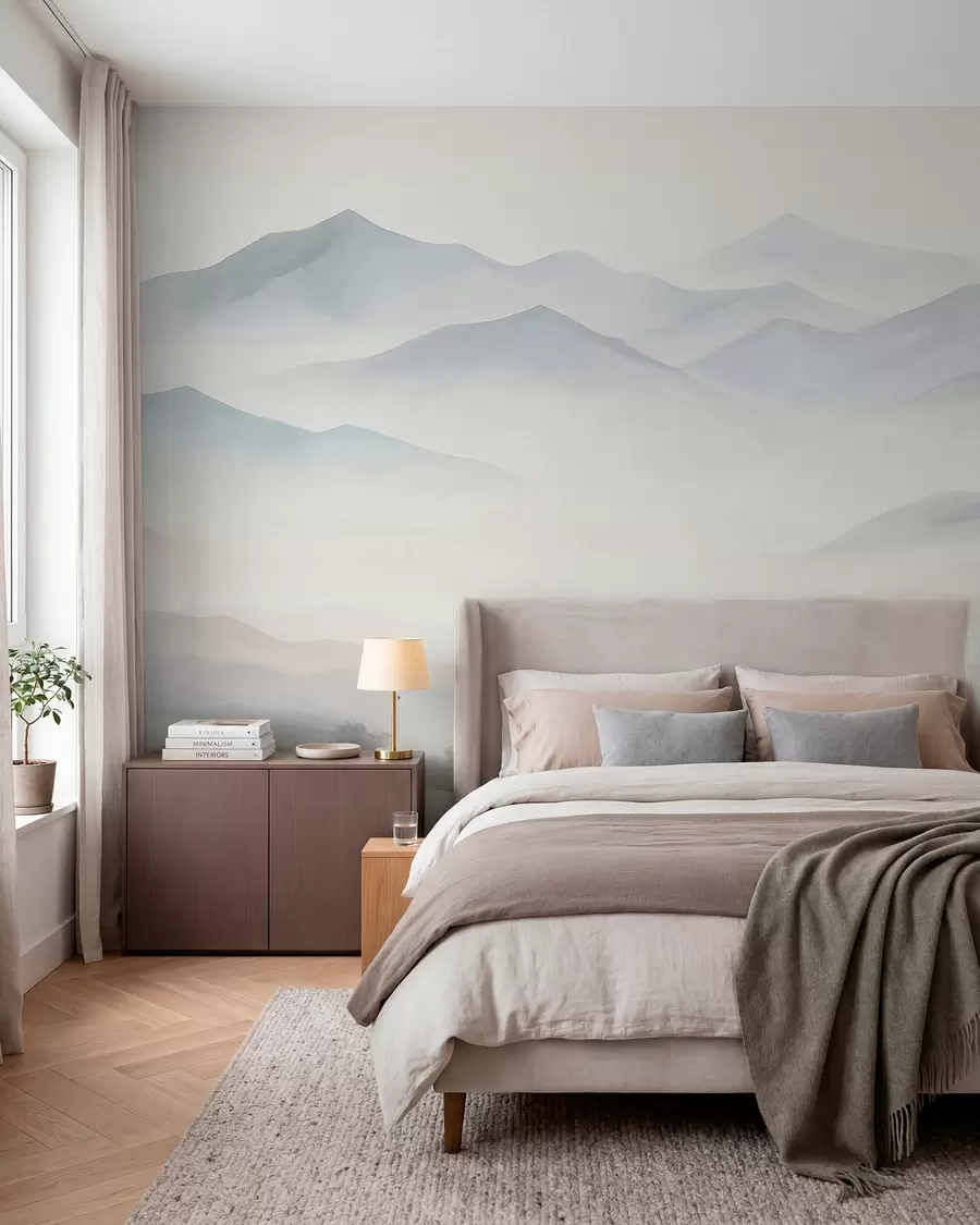 murales de pared Paisaje montañoso con relieve w05834
