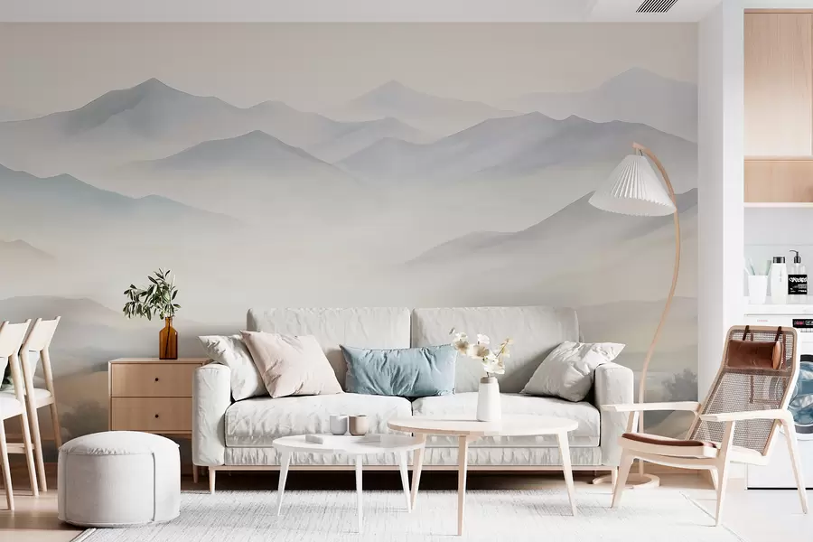 murales de pared Paisaje montañoso con relieve w05834