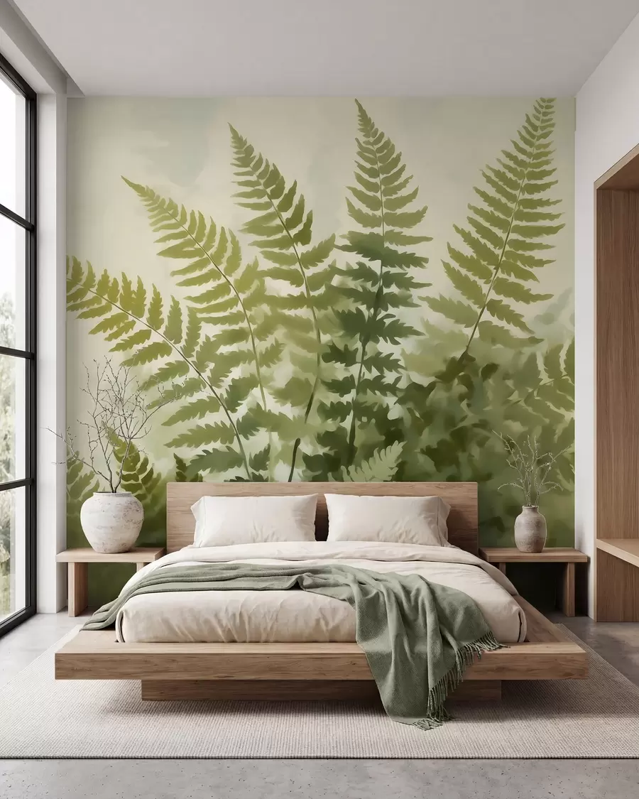 murales de pared Helecho en verde w05852