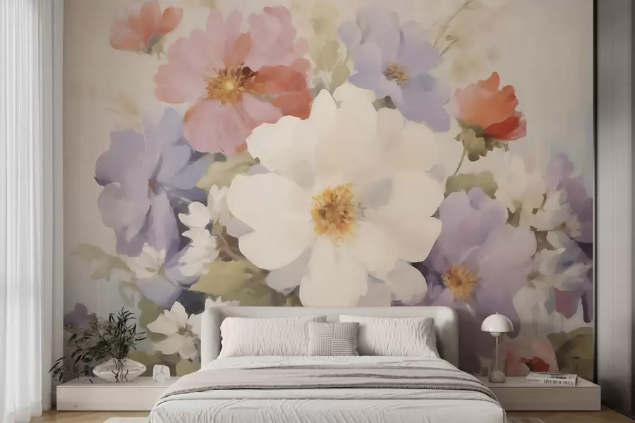 murales de pared flores abstractas w05850