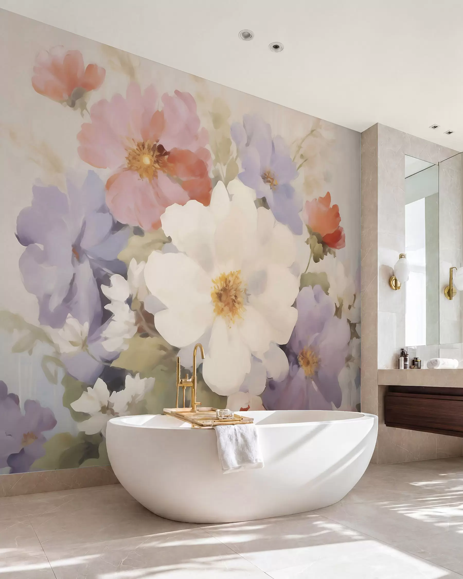 murales de pared flores abstractas w05850