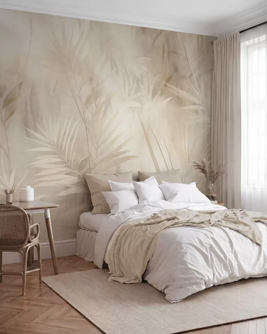 murales de pared Palmera color marfil w10023