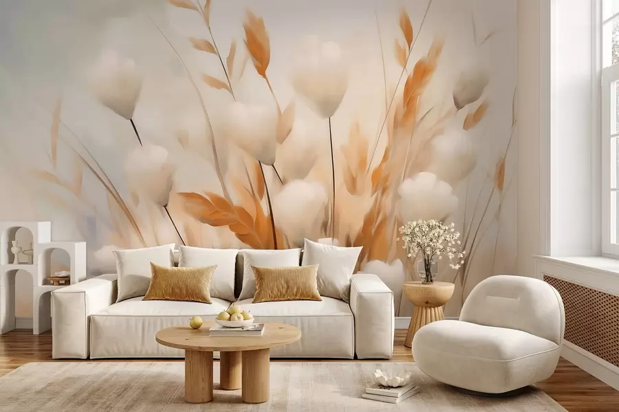 murales de pared Flores secas abstractas w05851