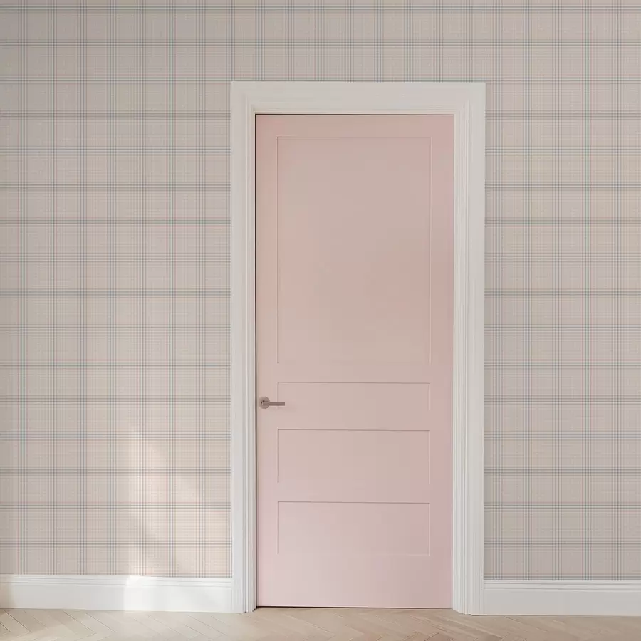 murales de pared Cuadros en beige claro con rayas azules y rosas a01251v2