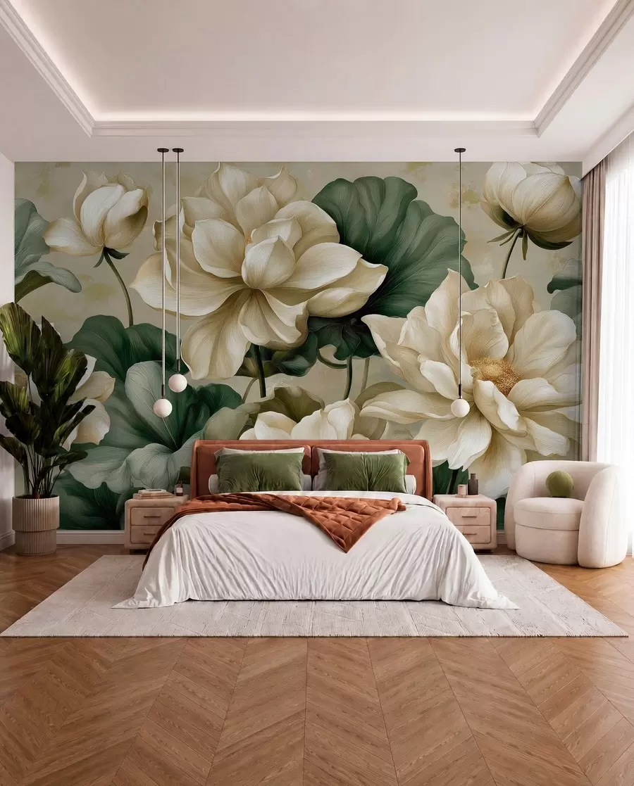 murales de pared Loto color crema w05746