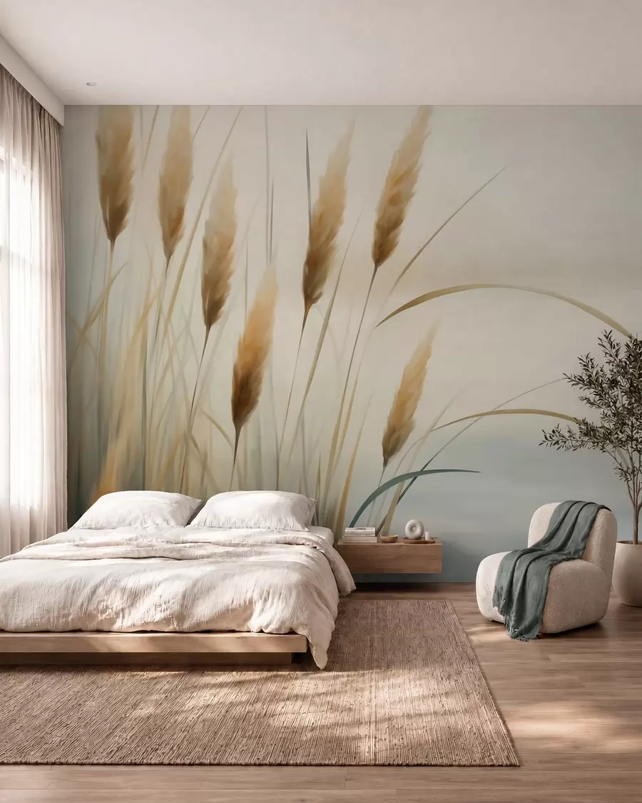 murales de pared Tallos dorados w05902