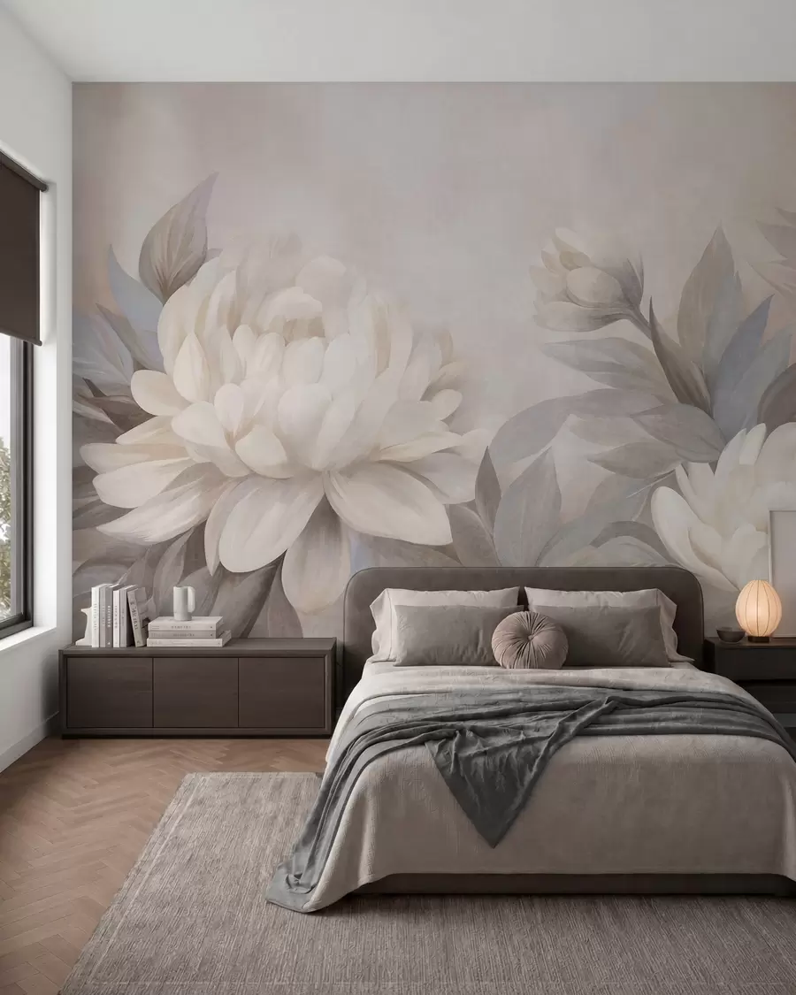 murales de pared Peonías en tonos pastel w10061