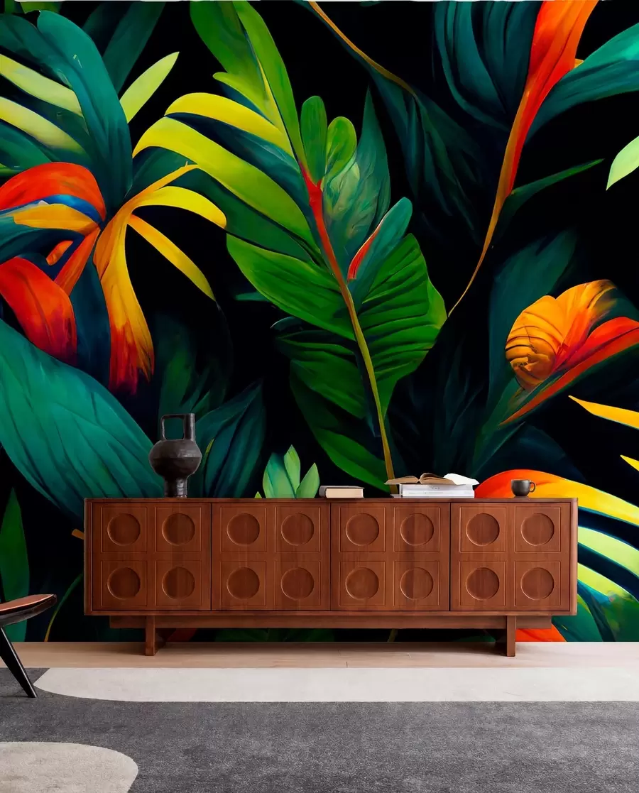 murales de pared Jungla tropical brillante u72390