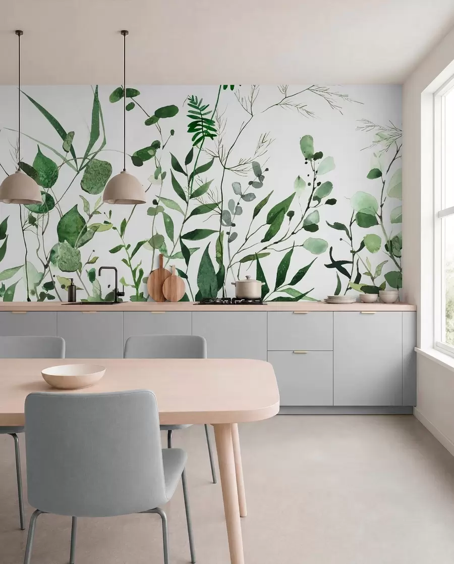 murales de pared Ramas salvajes verdes u72395