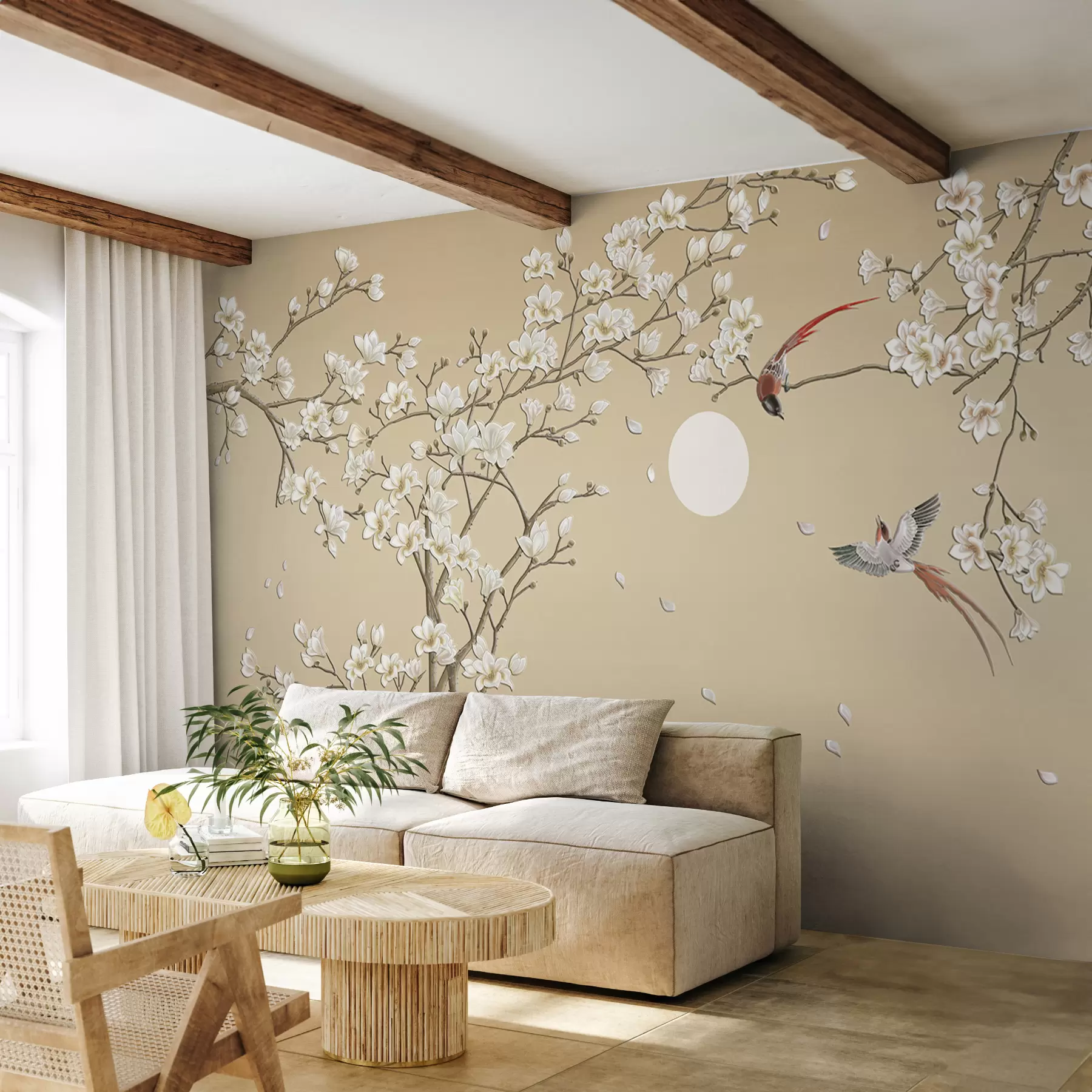 murales de pared Pájaros al estilo chino u72938