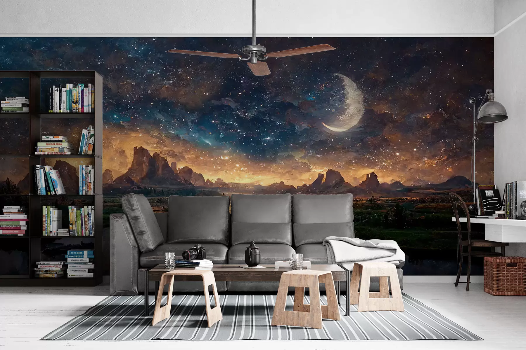 murales de pared Noche magica en otro mundo u79812