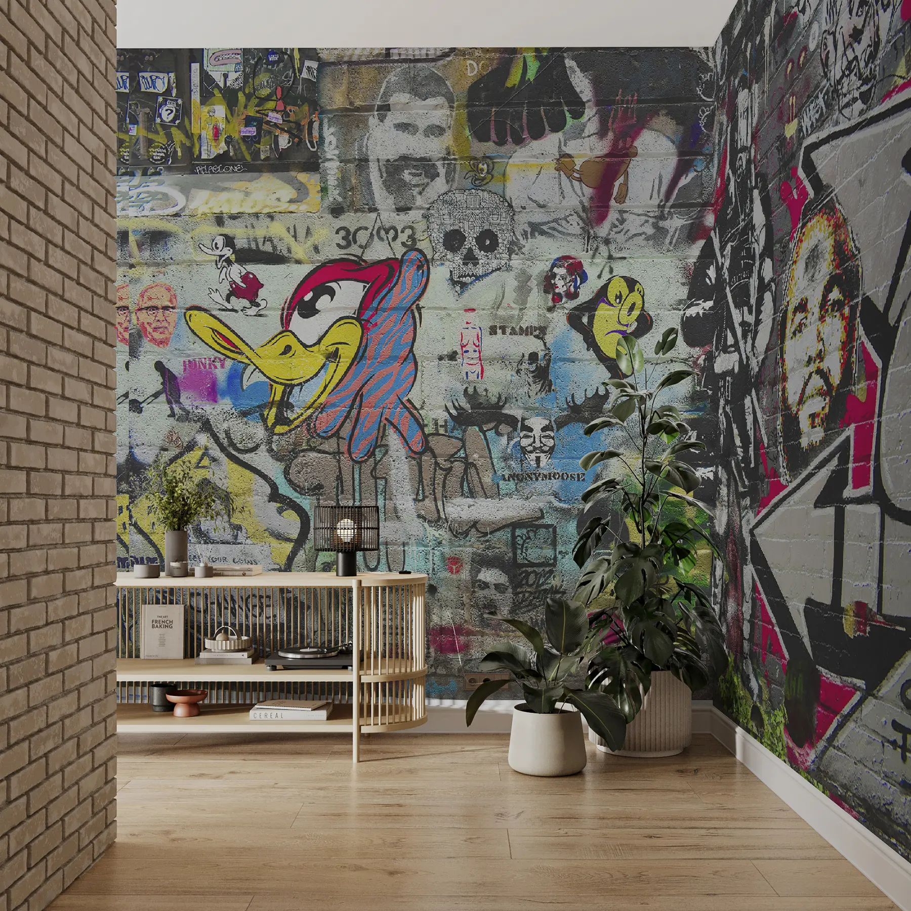 murales de pared Graffiti, arte y fuente u12434