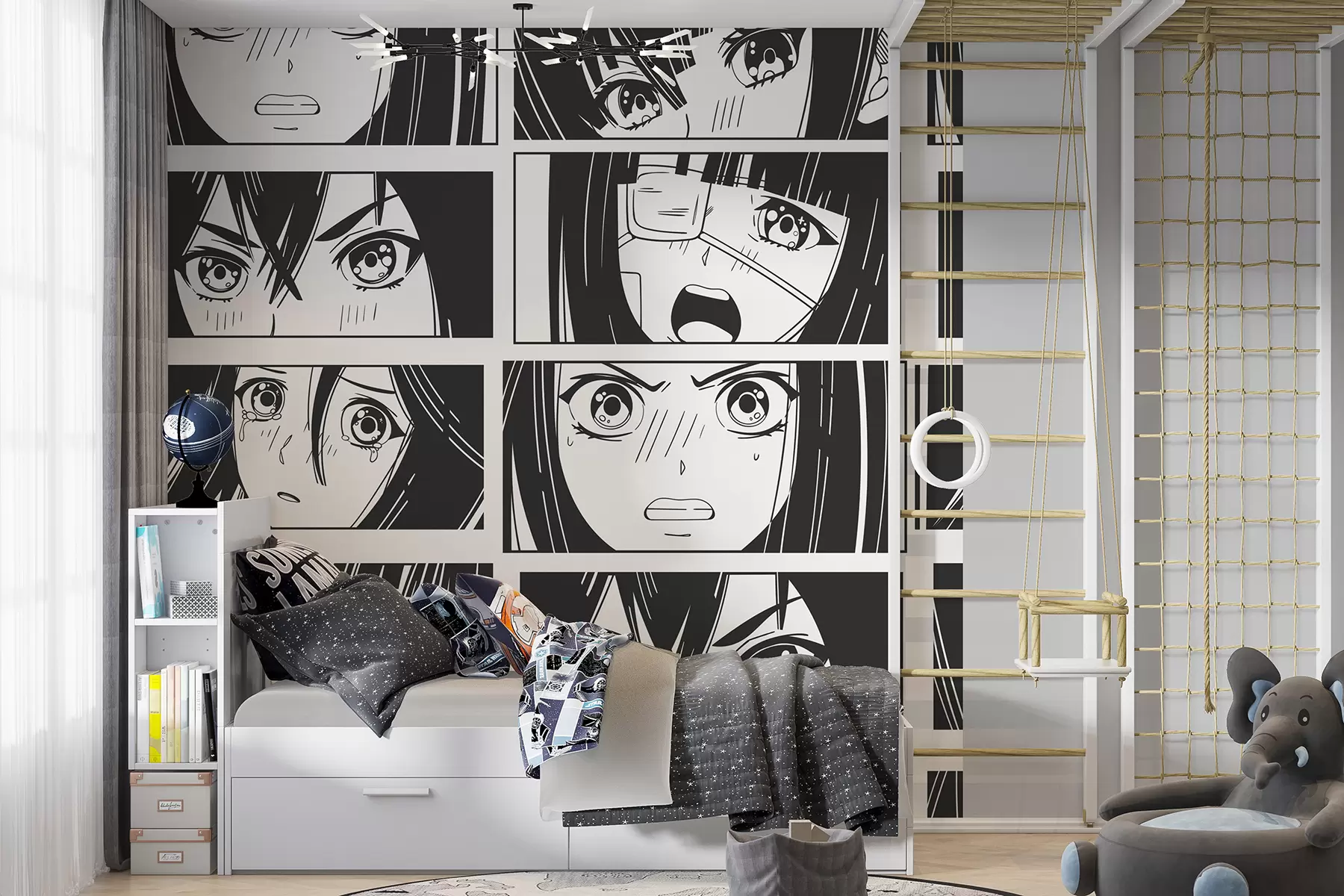 murales de pared Pelo, nariz y frente u25836