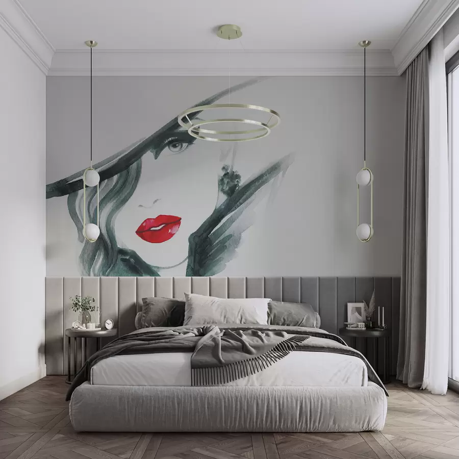 murales de pared Cabeza, labio y ceja u52945