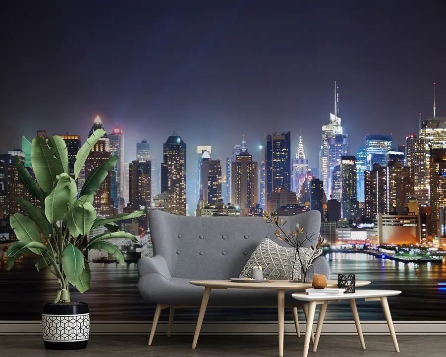 murales de pared Edificio, rascacielos y agua u54515
