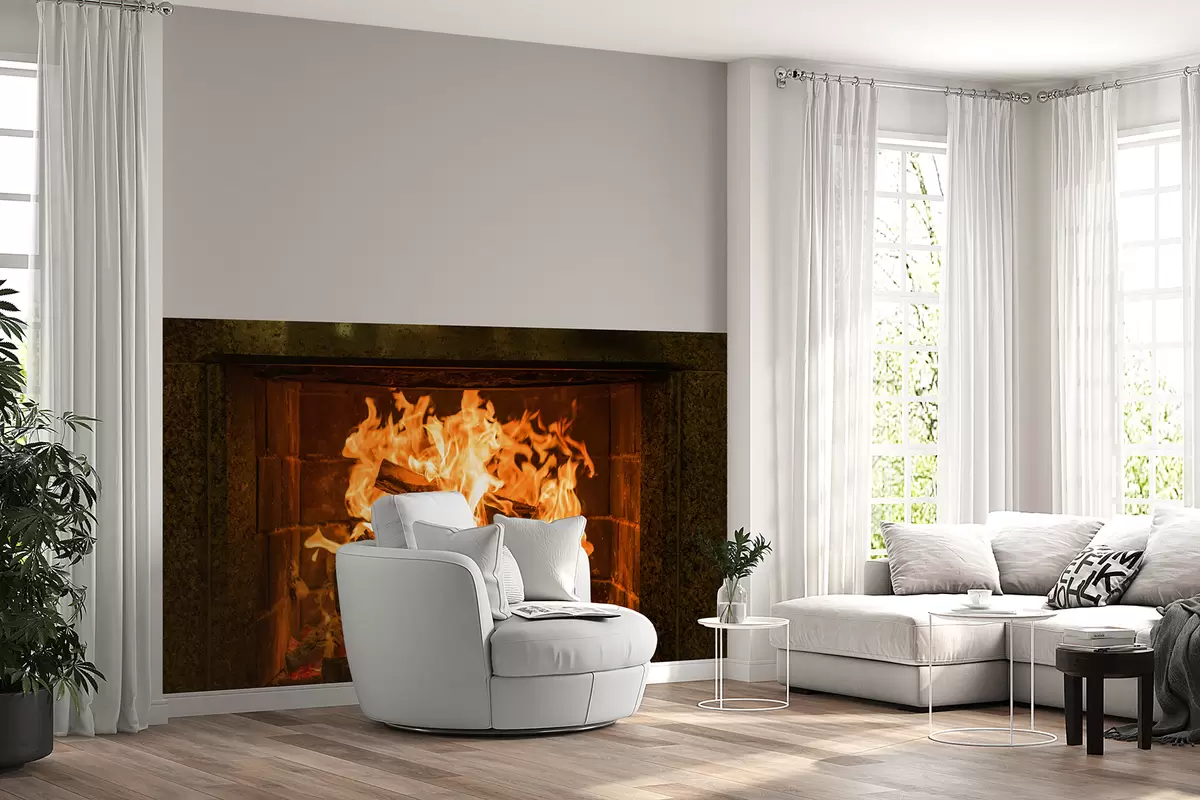murales de pared Chimenea de granito u56175